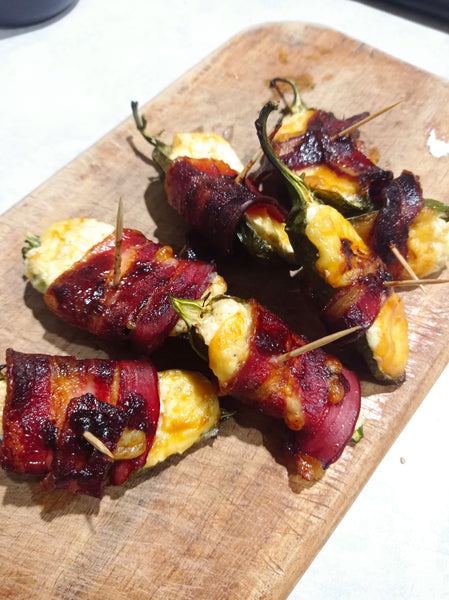 Jalapeno poppers with Rum & BBQ Sauce